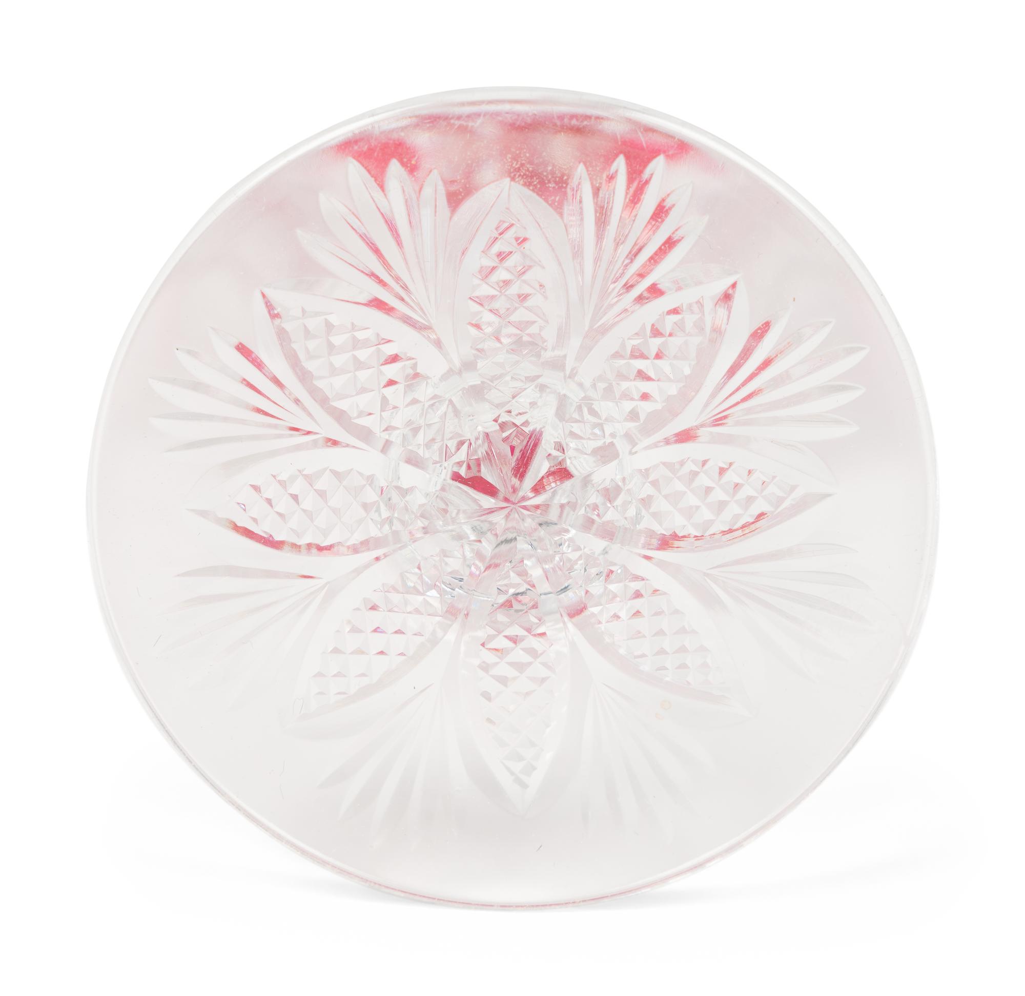 Twenty-Two Baccarat Nonancourt Cranberry Cut-to-Clear Hock Glasses