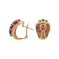 RUBY AND DIAMOND EARCLIPS