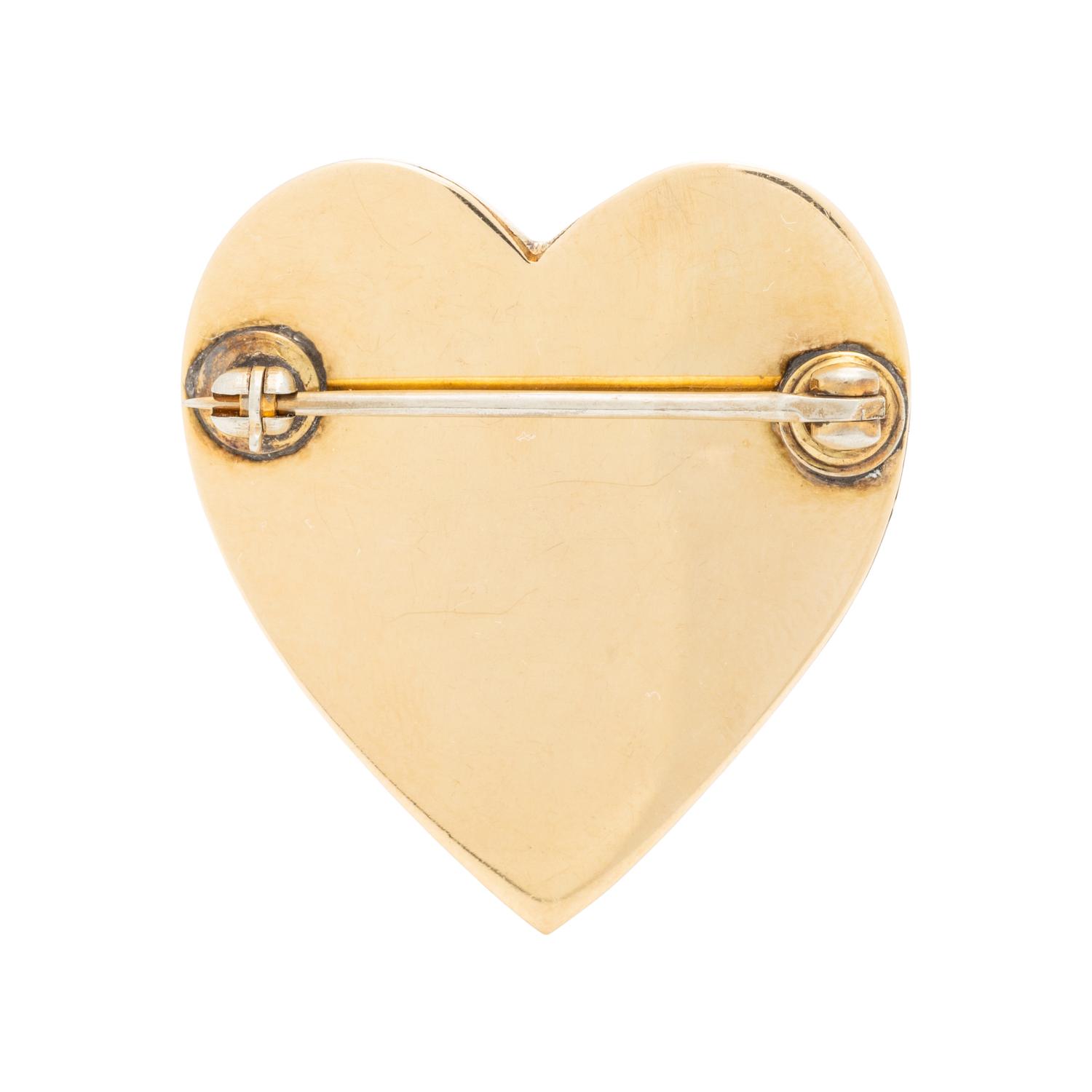 LEVITAN, YELLOW GOLD AND CULTURED PEARL BROOCH