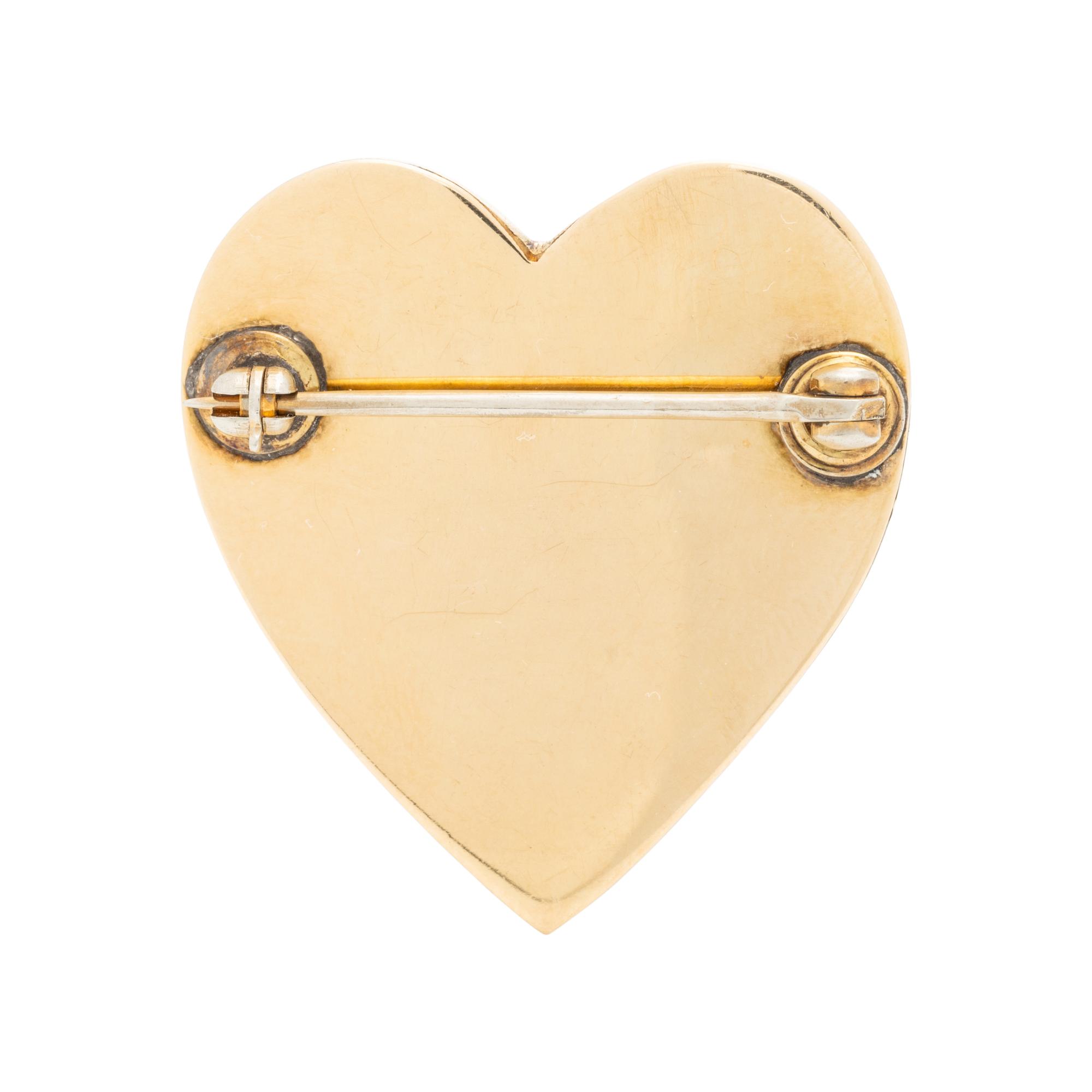 LEVITAN, YELLOW GOLD AND CULTURED PEARL BROOCH