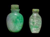 Two Chinese Hardstone Snuff Bottles