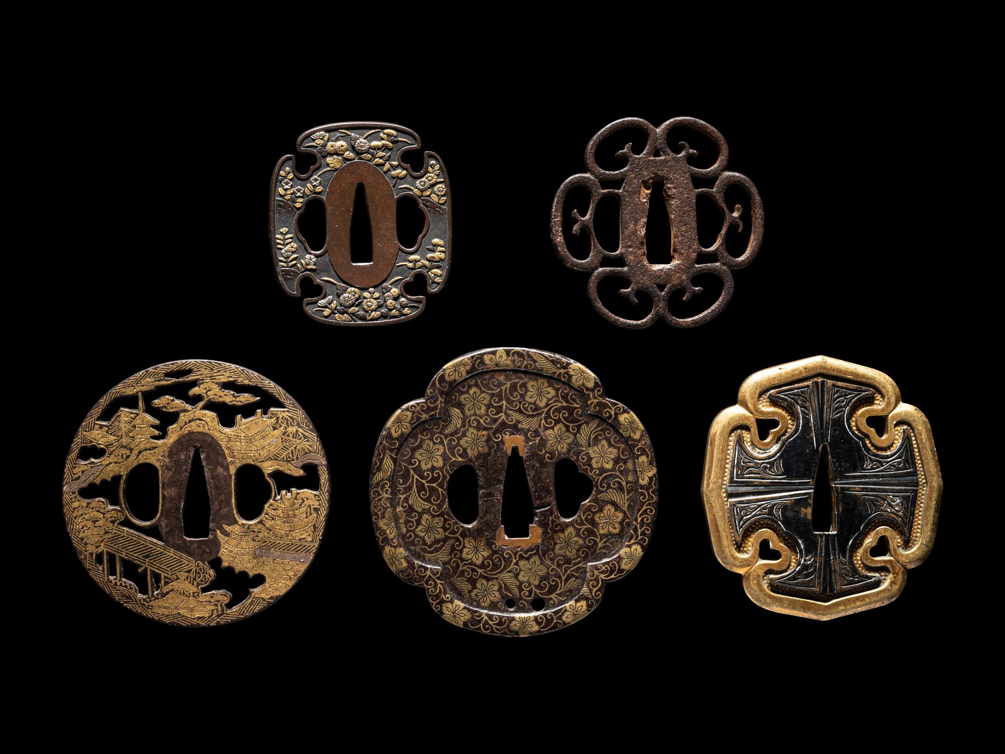 Five Japanese Metal Tsuba