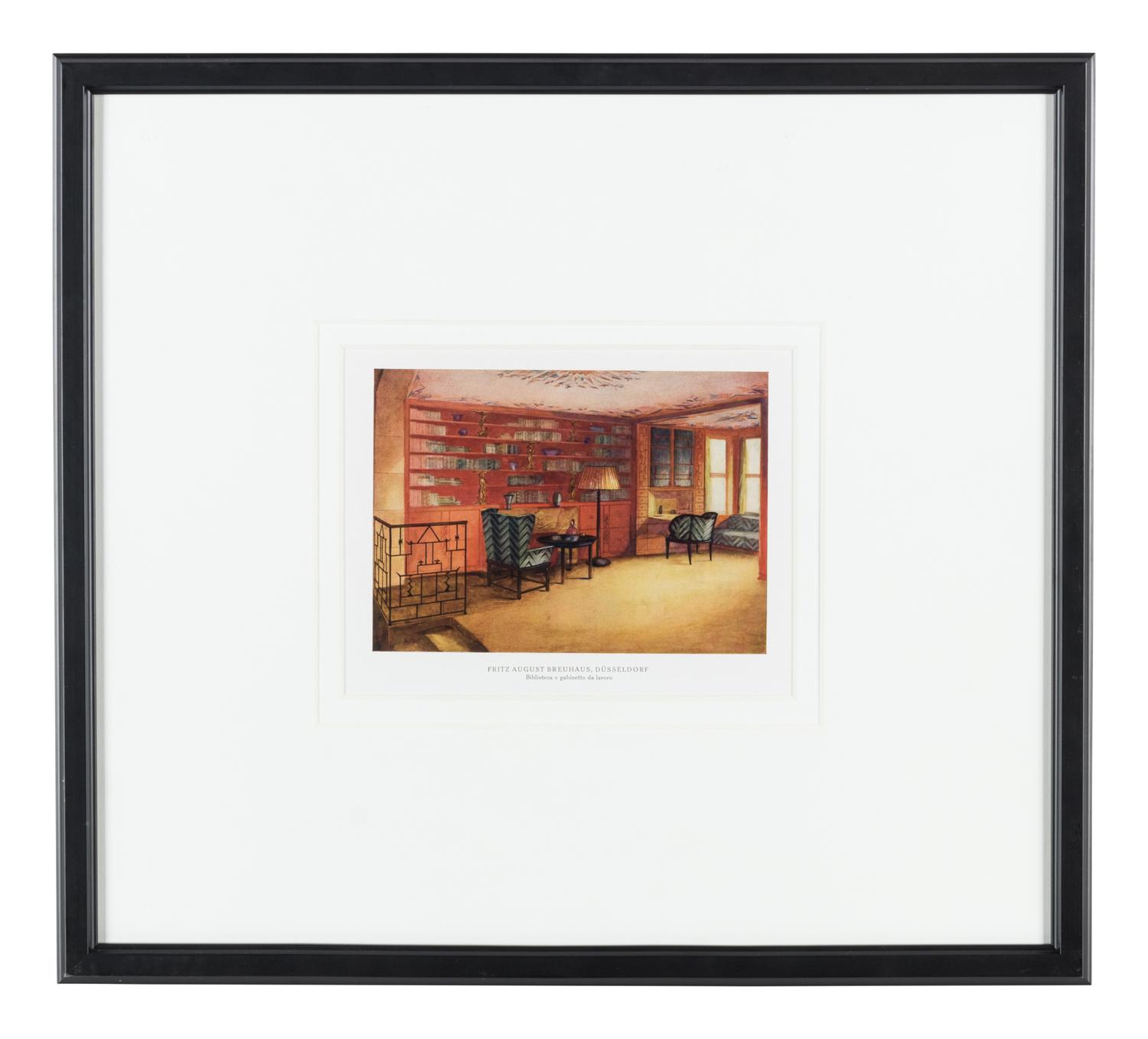 Eight Lithographs Depicting Interiors — 20TH CENTURY