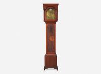 A Chippendale cherry tall case clock, works by John Fisher (German-American, 1736-1808), York Town, PA, late 18th century
