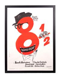 A Movie Poster for the Film 8 1/2 by Federico Fellini