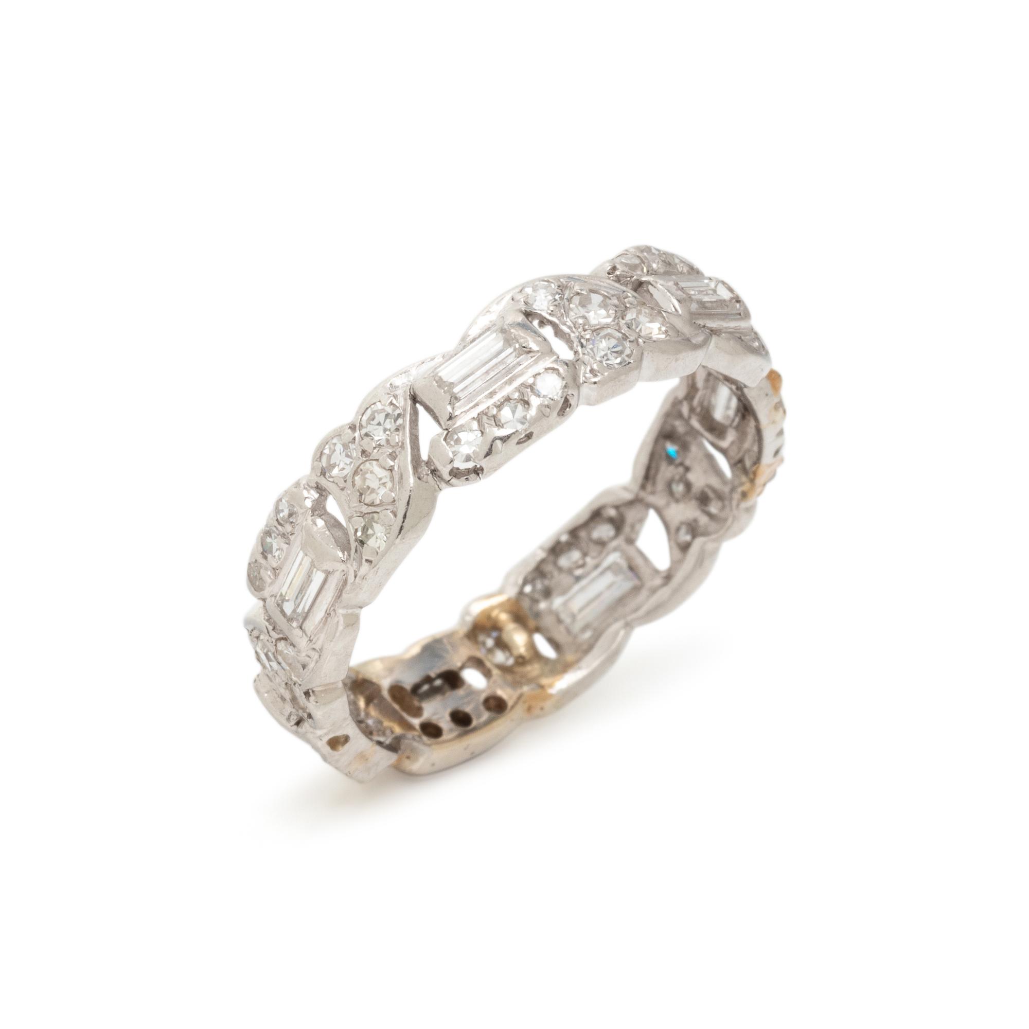 PLATINUM AND DIAMOND WEDDING BAND