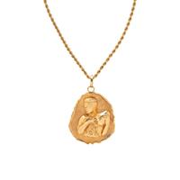 YELLOW GOLD AQUARIUS PENDANT/NECKLACE