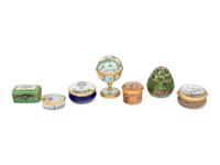 A Group of Seven English and French Enamel Boxes