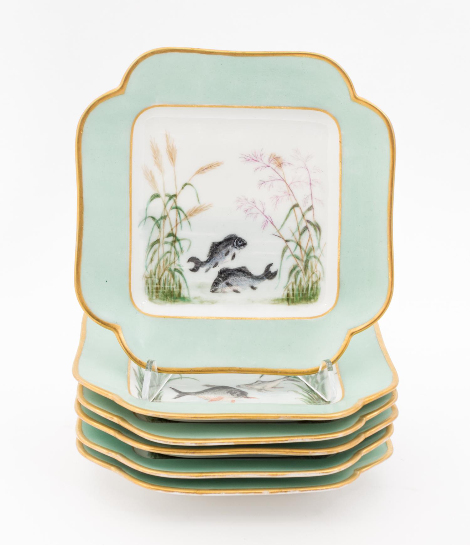 A Set of Six Limoges Porcelain Plates Width 8 inches. — HAVILAND & CO.