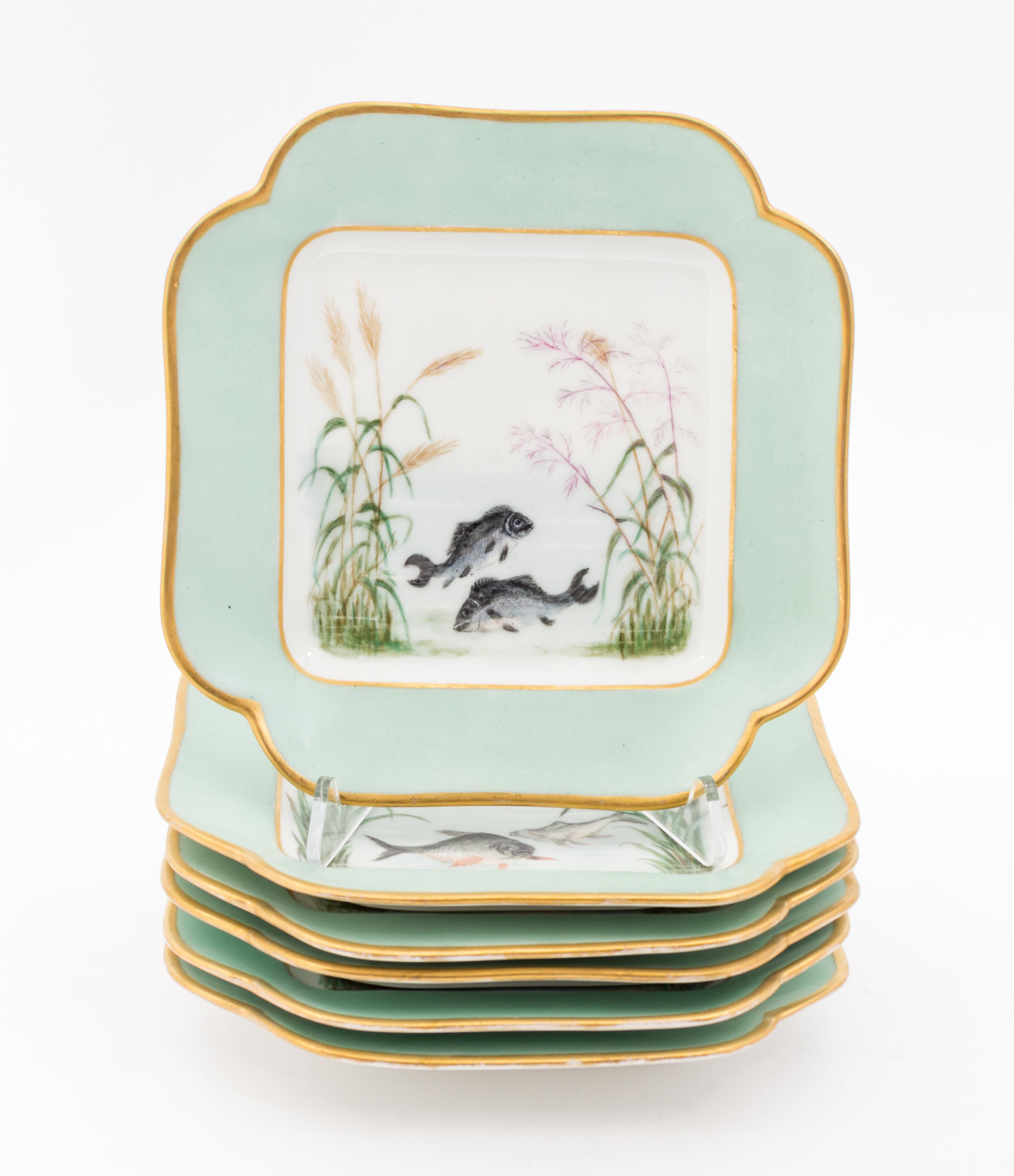 A Set of Six Limoges Porcelain Plates Width 8 inches. — HAVILAND & CO.