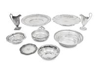 A Group of Nine American Silver Table Articles
