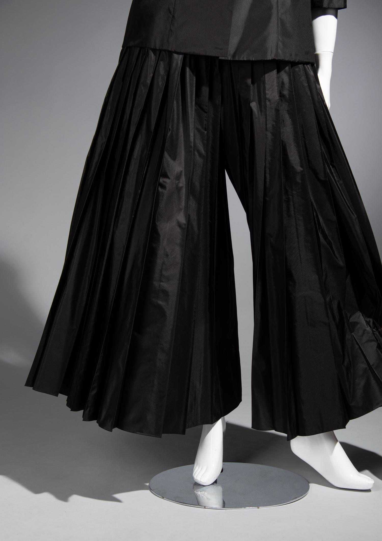 Christian Dior Two-Piece Taffeta Palazzo Pant Ensemble, Spring 2019