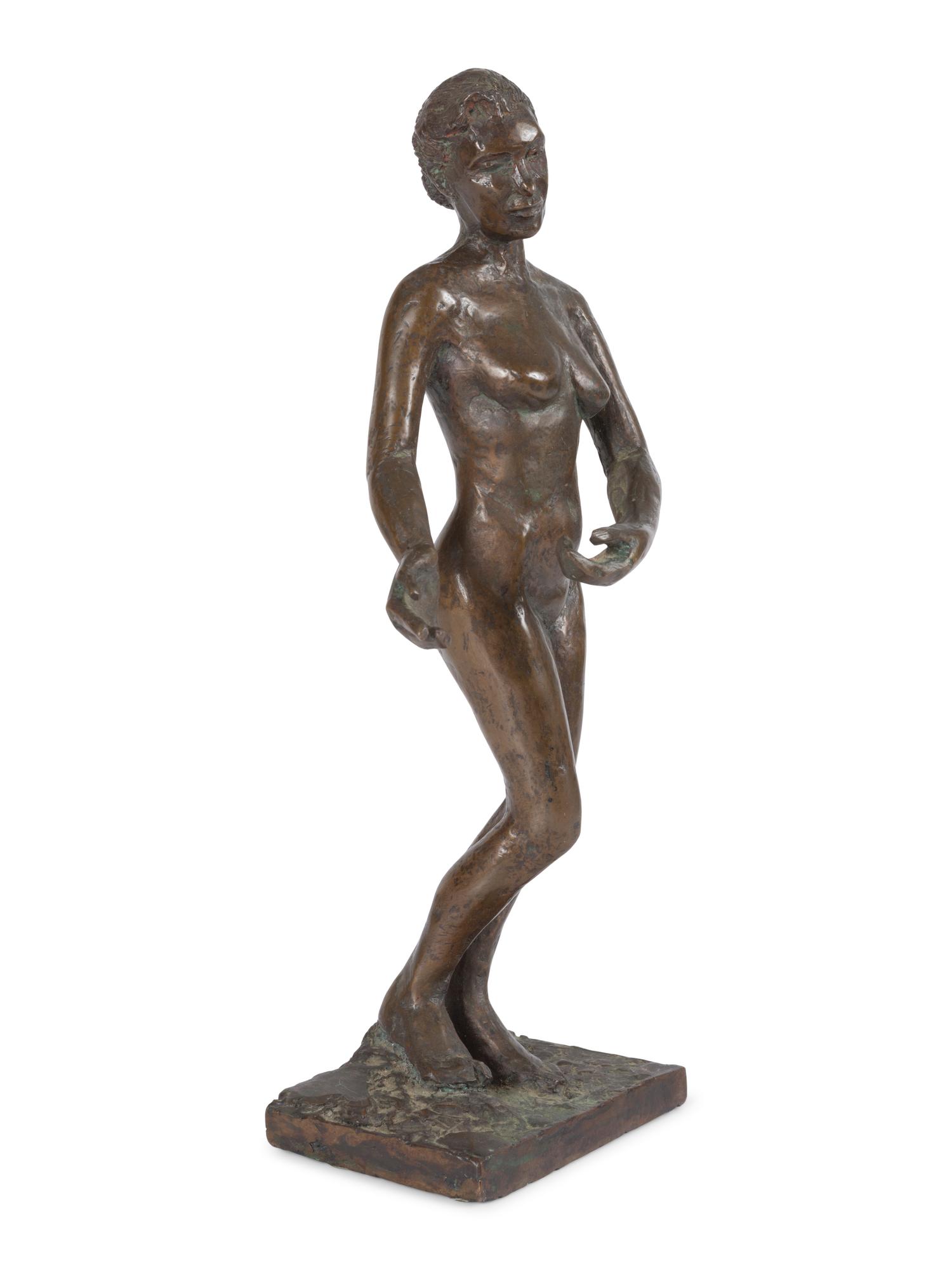 A Bronze Sculpture of a Nude Woman