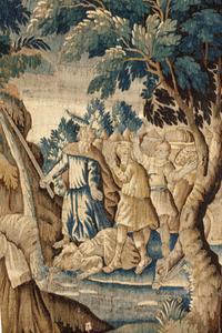 A Continental Wool Tapestry Depicting Moses and Joshua