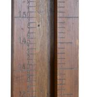 A Wood and Iron Stadiometer 19.5" W x 16" D x 90.5" H — Germany, Circa 1900