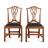 A Pair of George III Elm Side Chairs