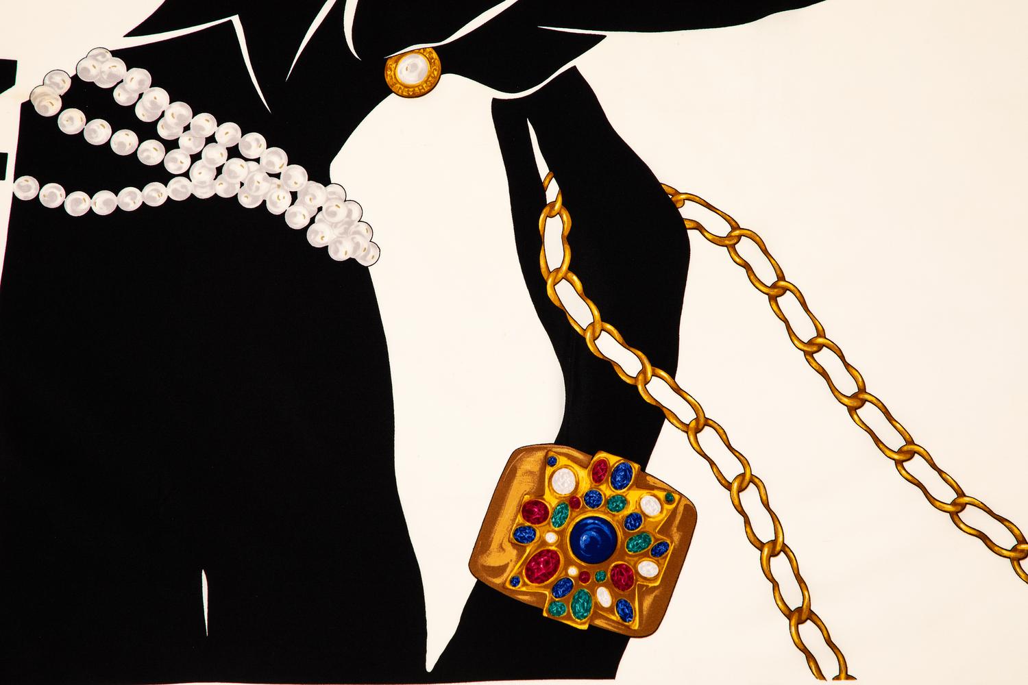 Chanel Silk Scarf, 1980-90s