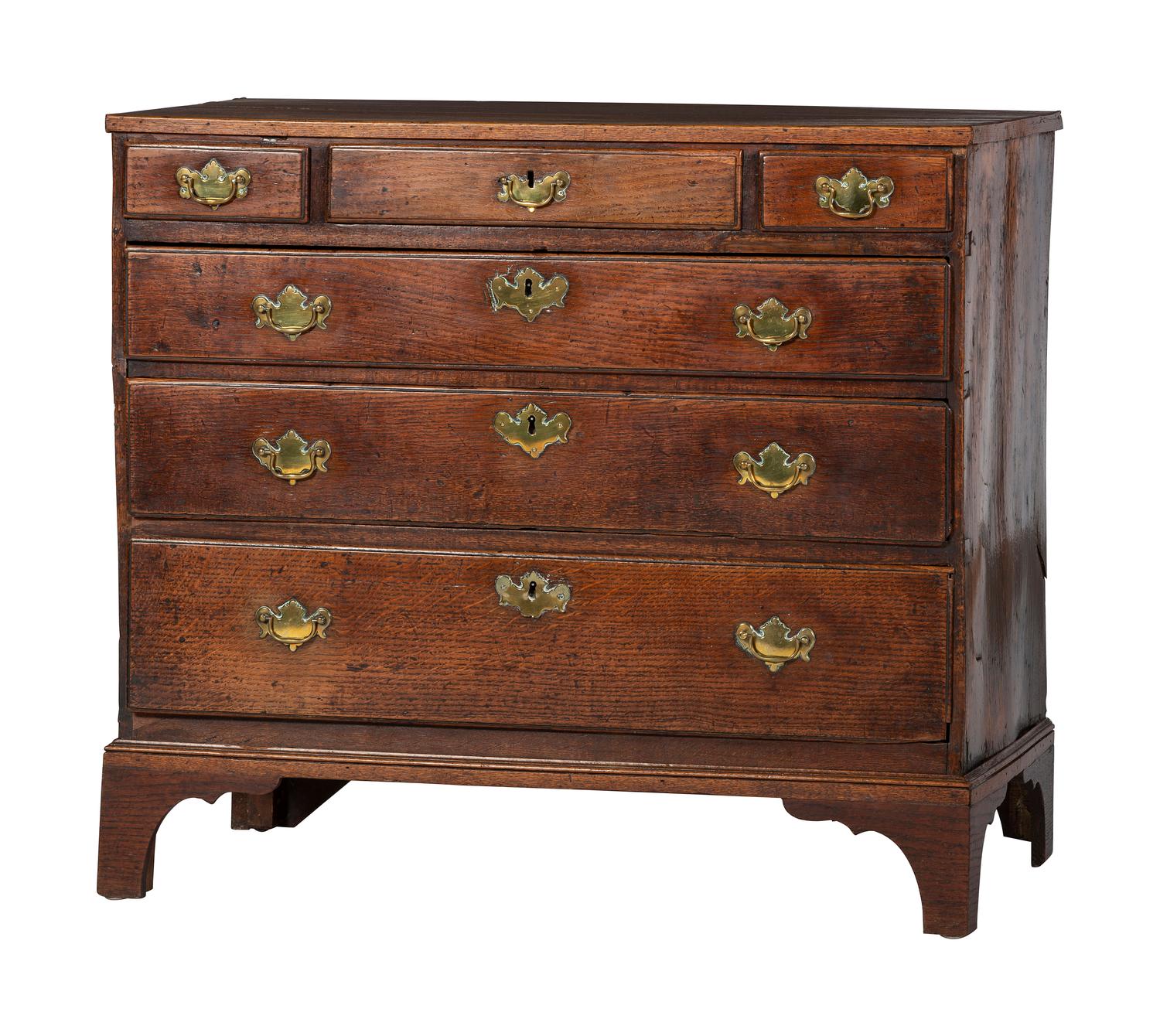 A Mahogany and Oak Chest of Drawers