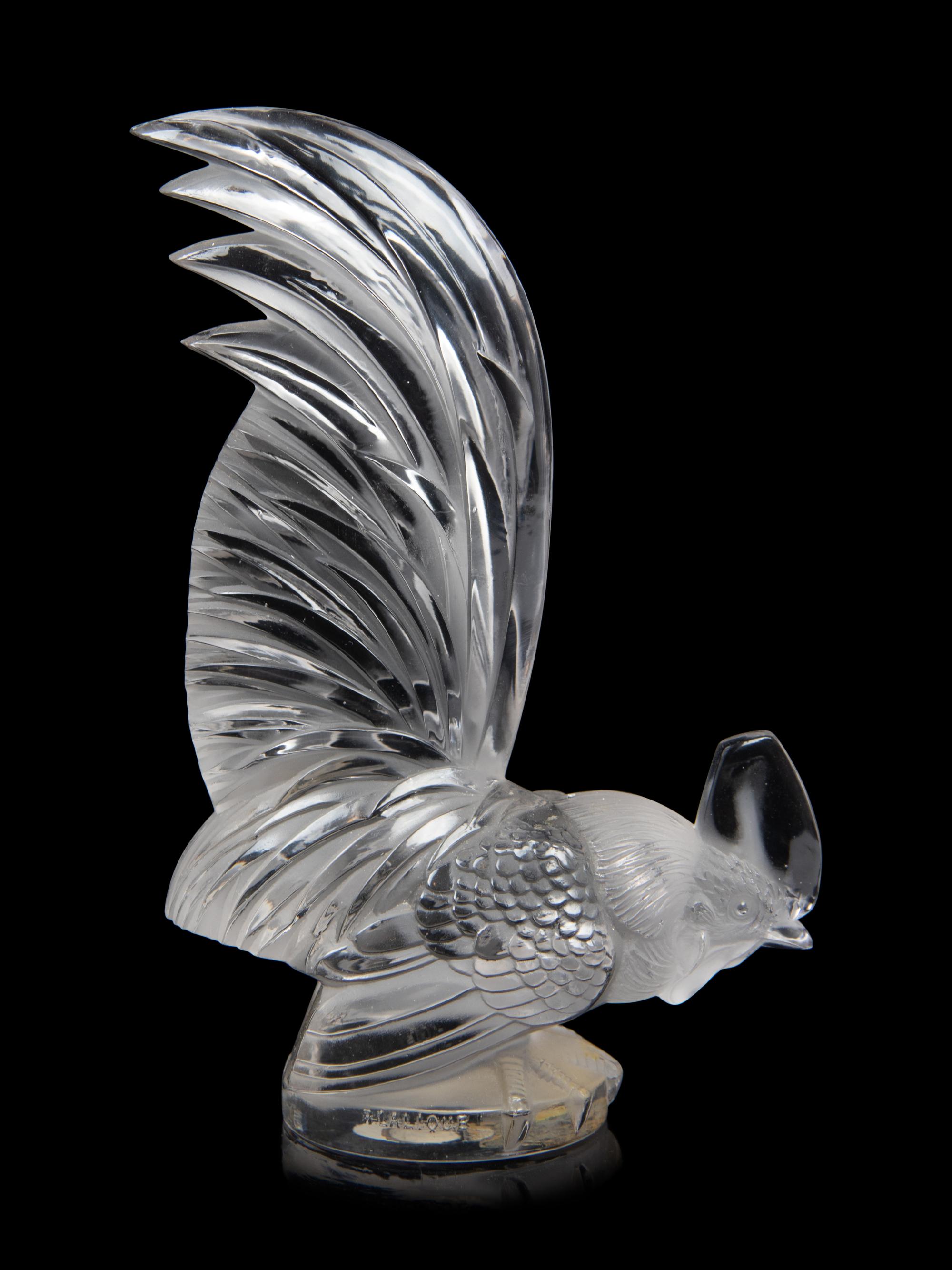 An R. Lalique Coq Nain Mascot