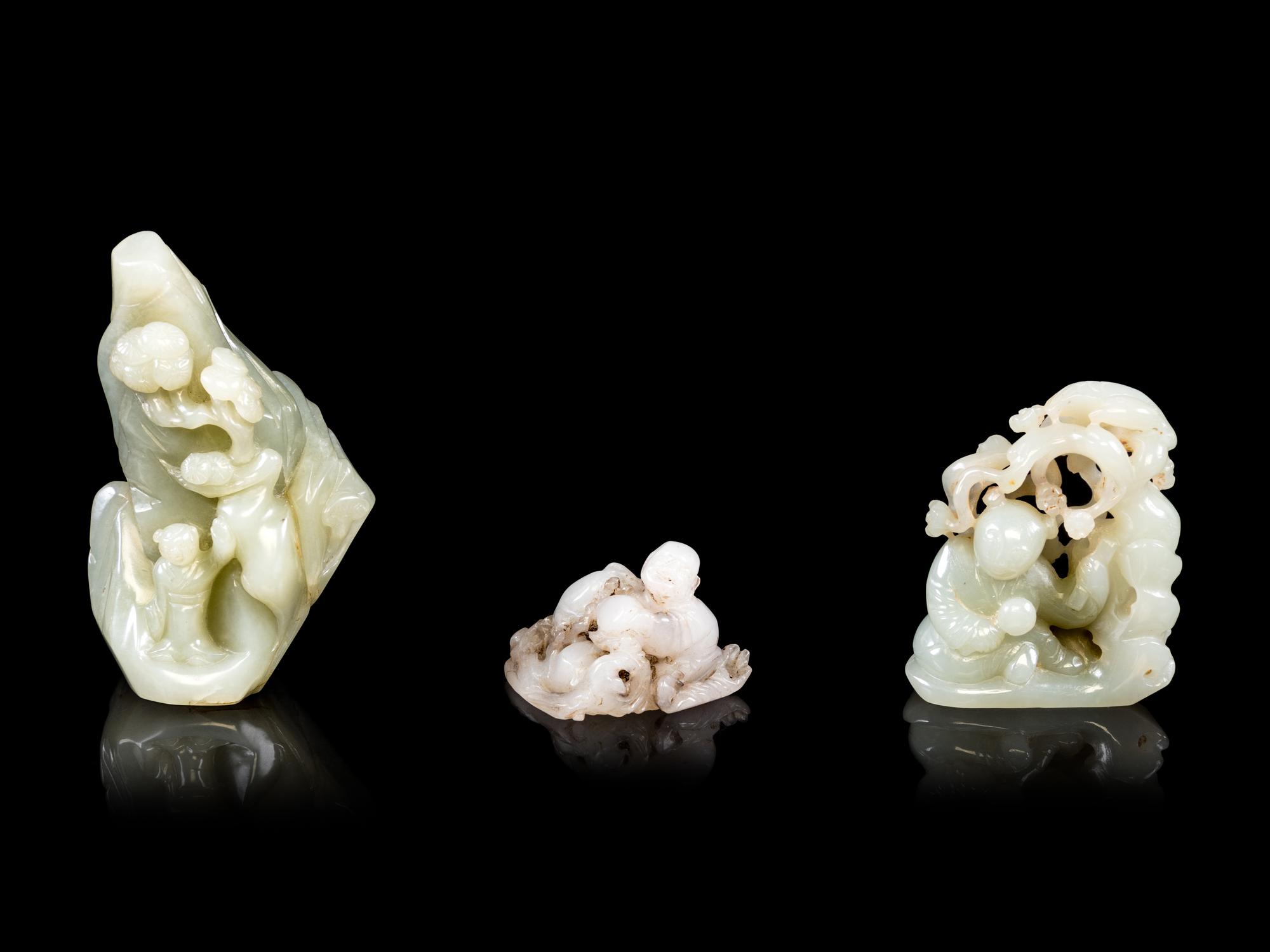 Three Jade Figures of Boys