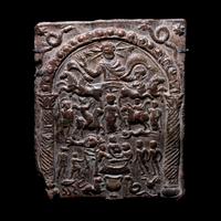 A Roman Lead Votive Plaque with Sol Invictus