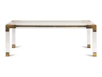 A Jonathan Adler Brass Mounted Acrylic Jacques Table