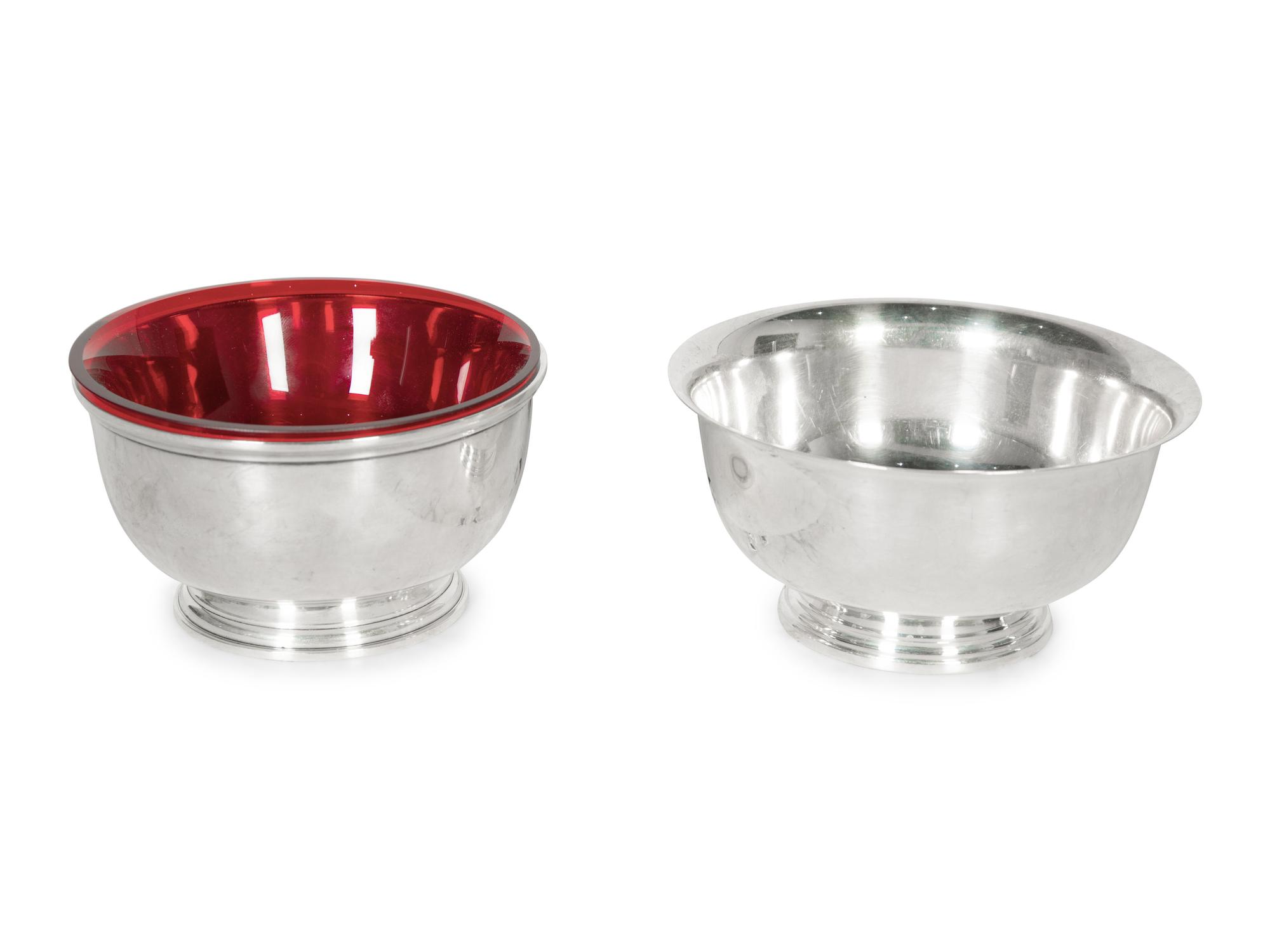 A Tiffany & Co. Silver Revere Bowl and an International Silver Co. Revere Bowl