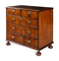 A George II Walnut and Marquetry Chest of Drawers