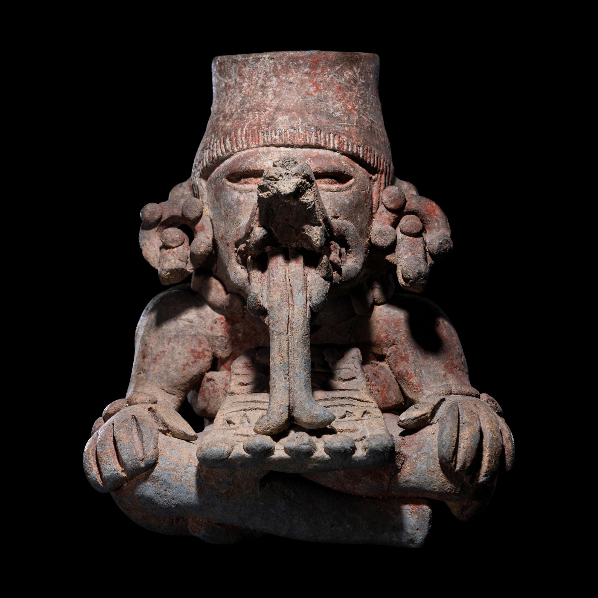 A Zapotec Funerary Urn with a Deity