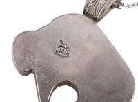 Navajo Sterling Silver Horse and Buffalo Pins / Pendants, with Inlay