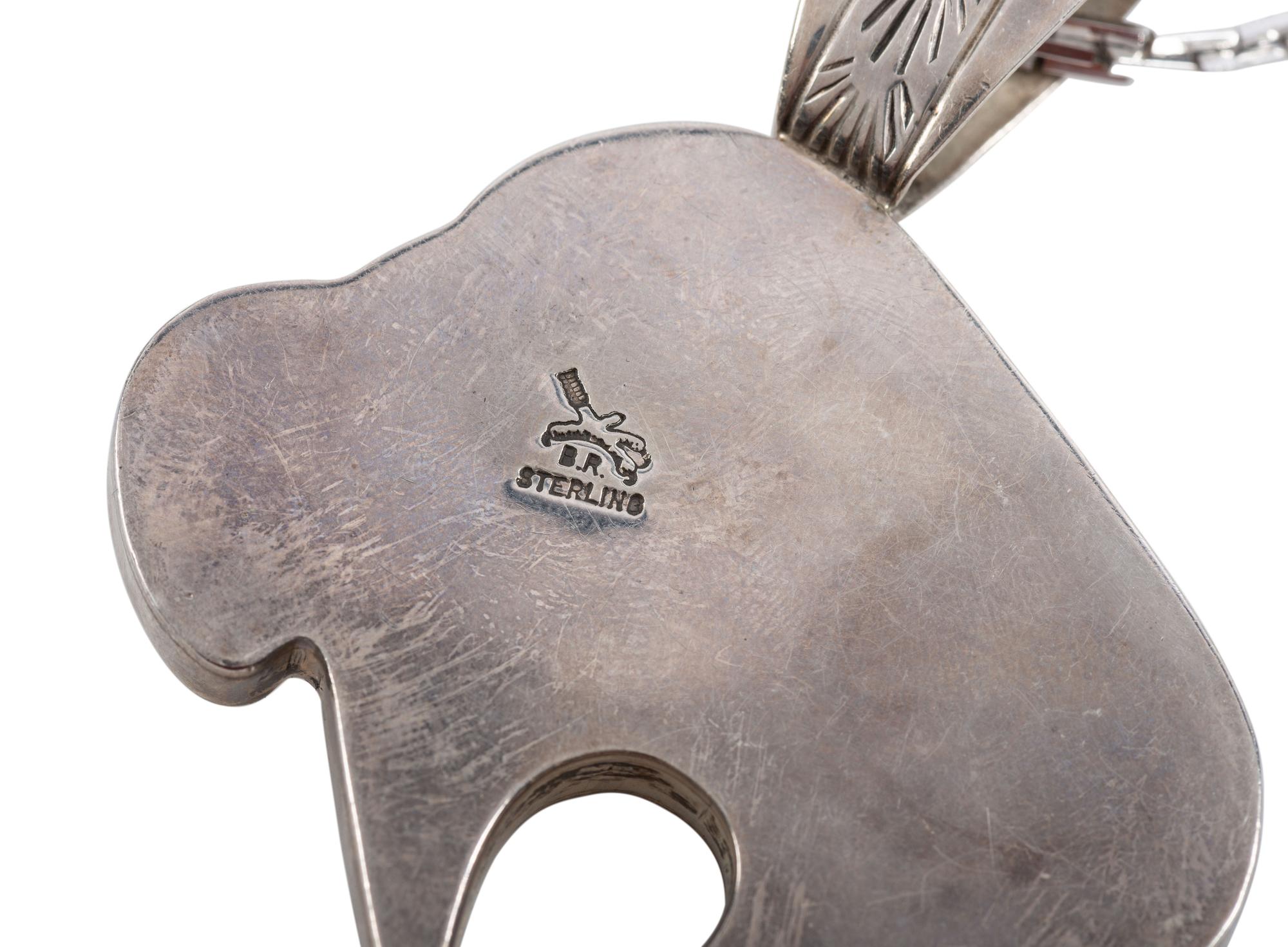 Navajo Sterling Silver Horse and Buffalo Pins / Pendants, with Inlay