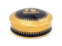 A Limoges Gilt-Decorated Porcelain Box