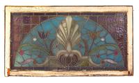 A Set of Three Victorian "Jeweled" Leaded Glass Windows