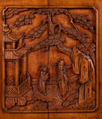 A Set of Four Chinese Softwood Door Panels