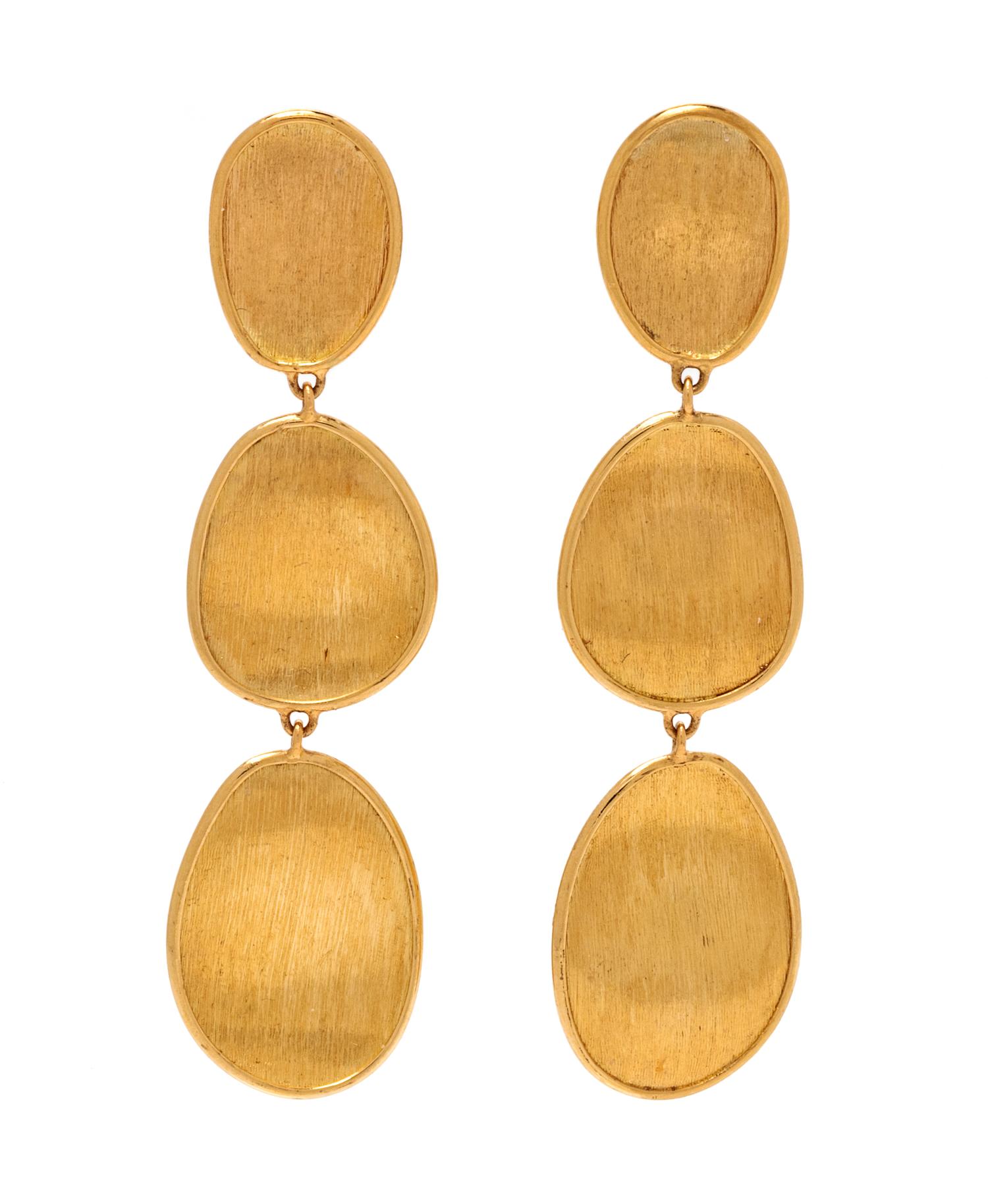 A Pair of 18 Karat Yellow Gold 'Lunaria' Earrings, Marco Bicego, 2.80 dwts.
