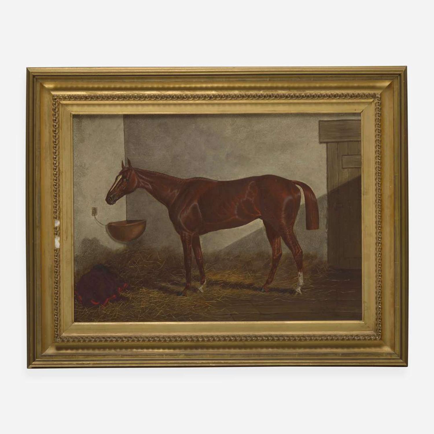 Henry Stull (American, 1851–1913) Chestnut Horse in the Stable