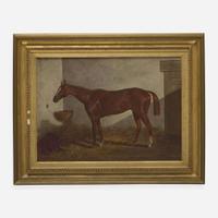 Henry Stull (American, 1851–1913) Chestnut Horse in the Stable