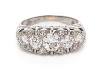 A Platinum and Diamond Ring, 3.00 dwts.
