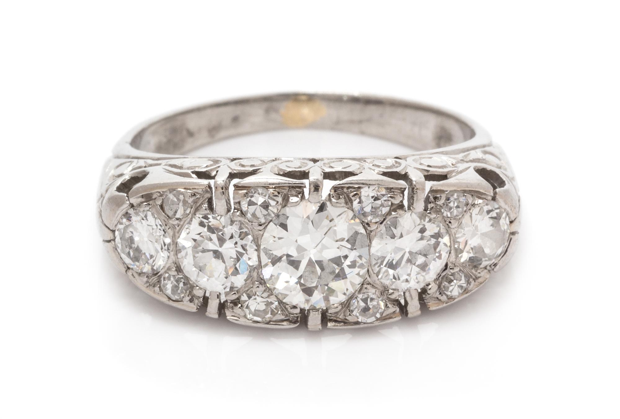 A Platinum and Diamond Ring, 3.00 dwts.