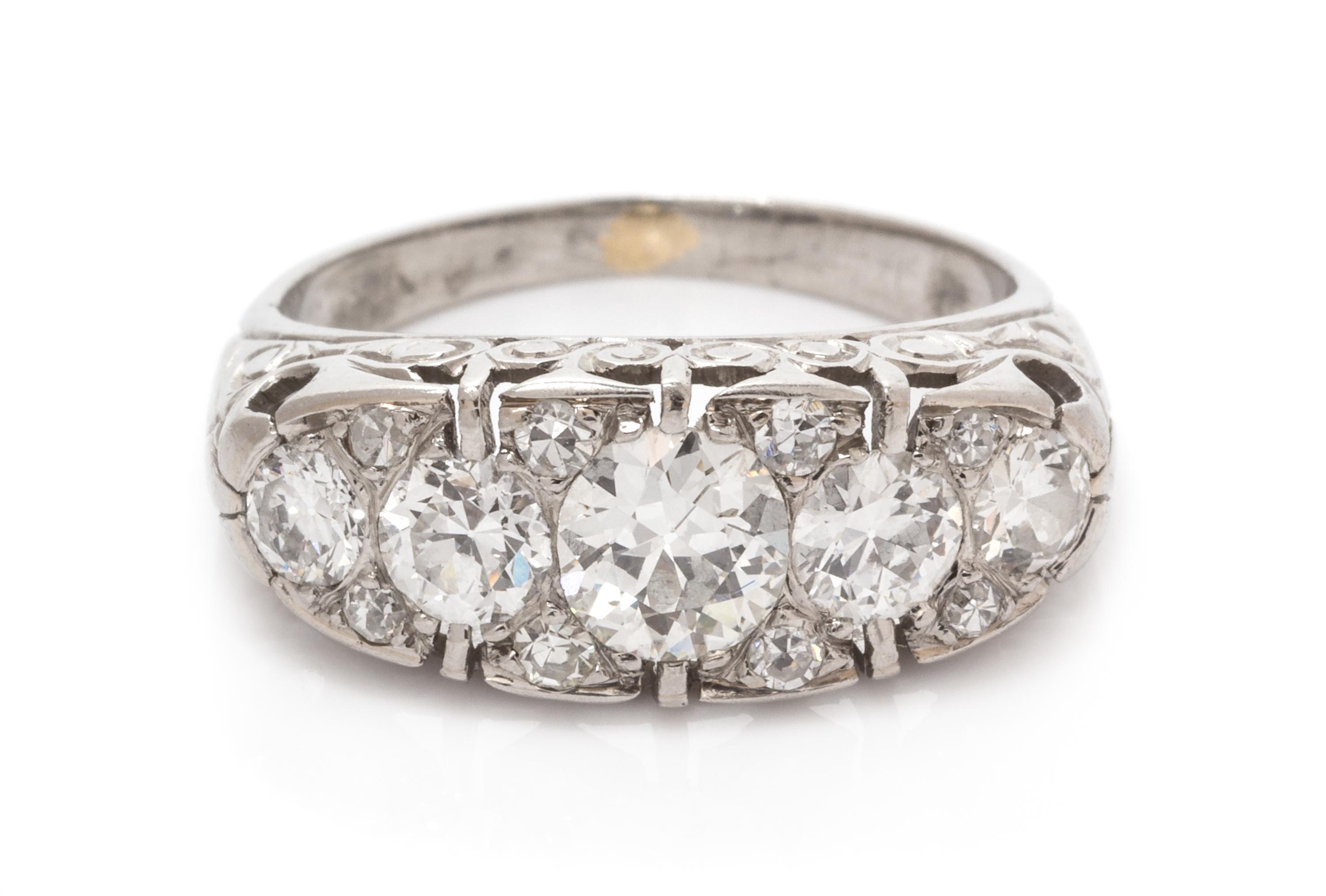 A Platinum and Diamond Ring, 3.00 dwts.