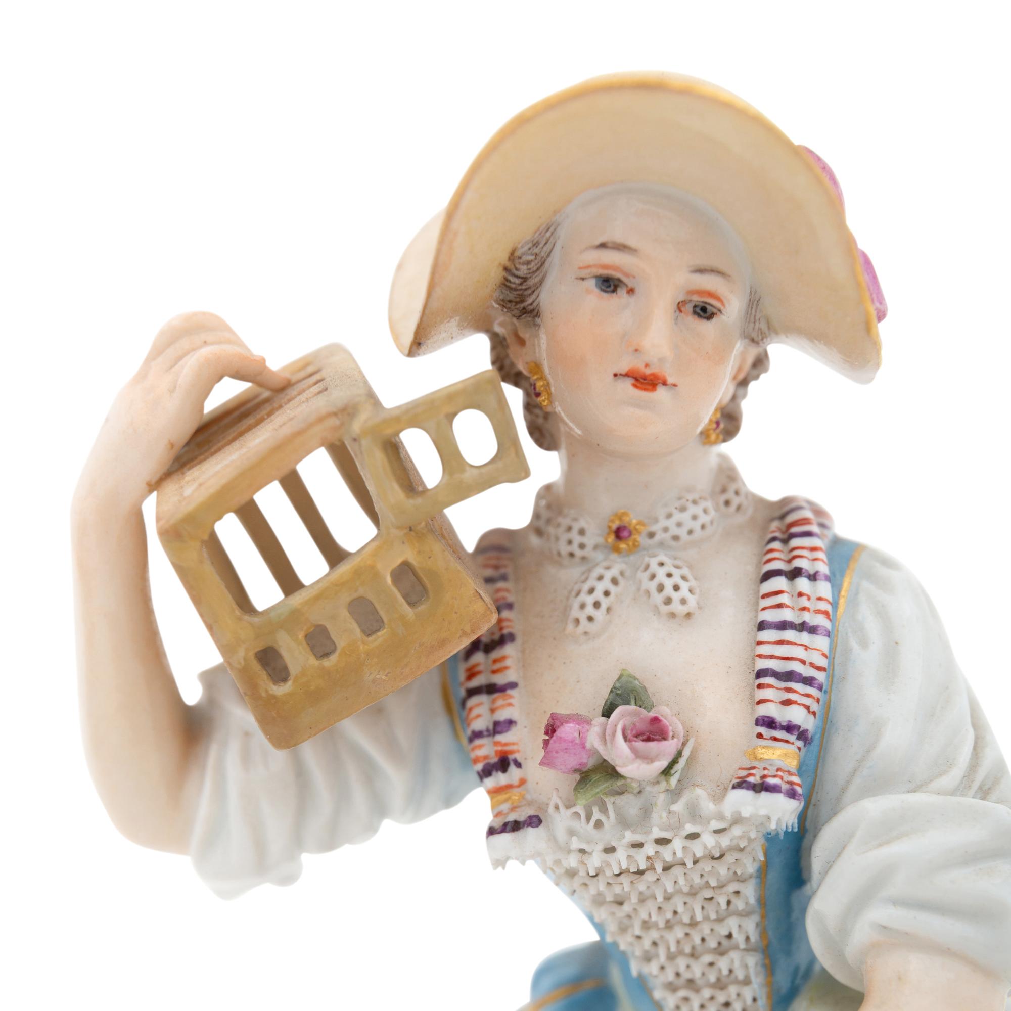 A Group of Three Meissen Porcelain Allegorical Figures