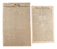 [WAR OF 1812]. A group of 7 newspapers printed before and during the War of 1812-period, incl. reports on the military, politics, and advertisements for enslaved African Americans.