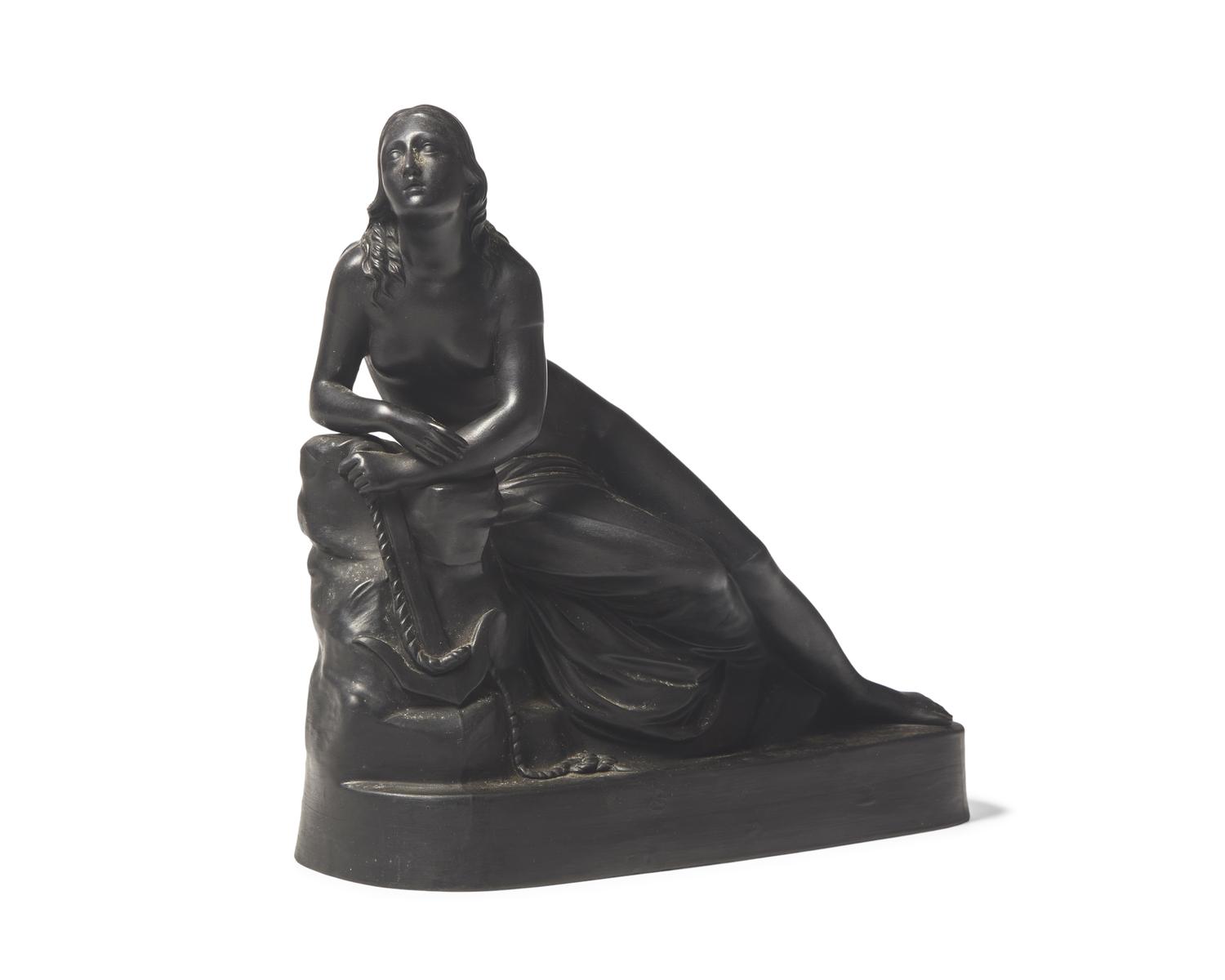 A Wedgwood Black Basalt Figure of Hope