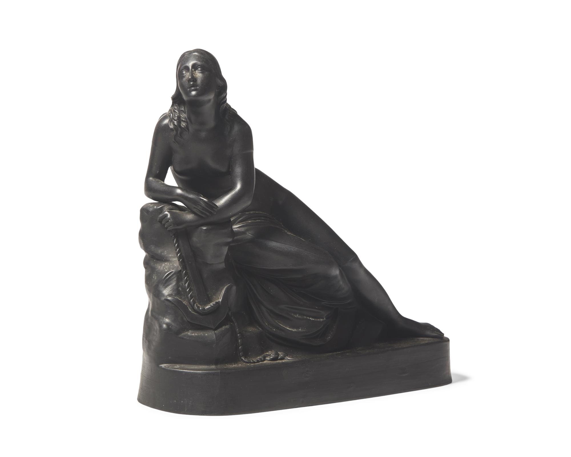A Wedgwood Black Basalt Figure of Hope