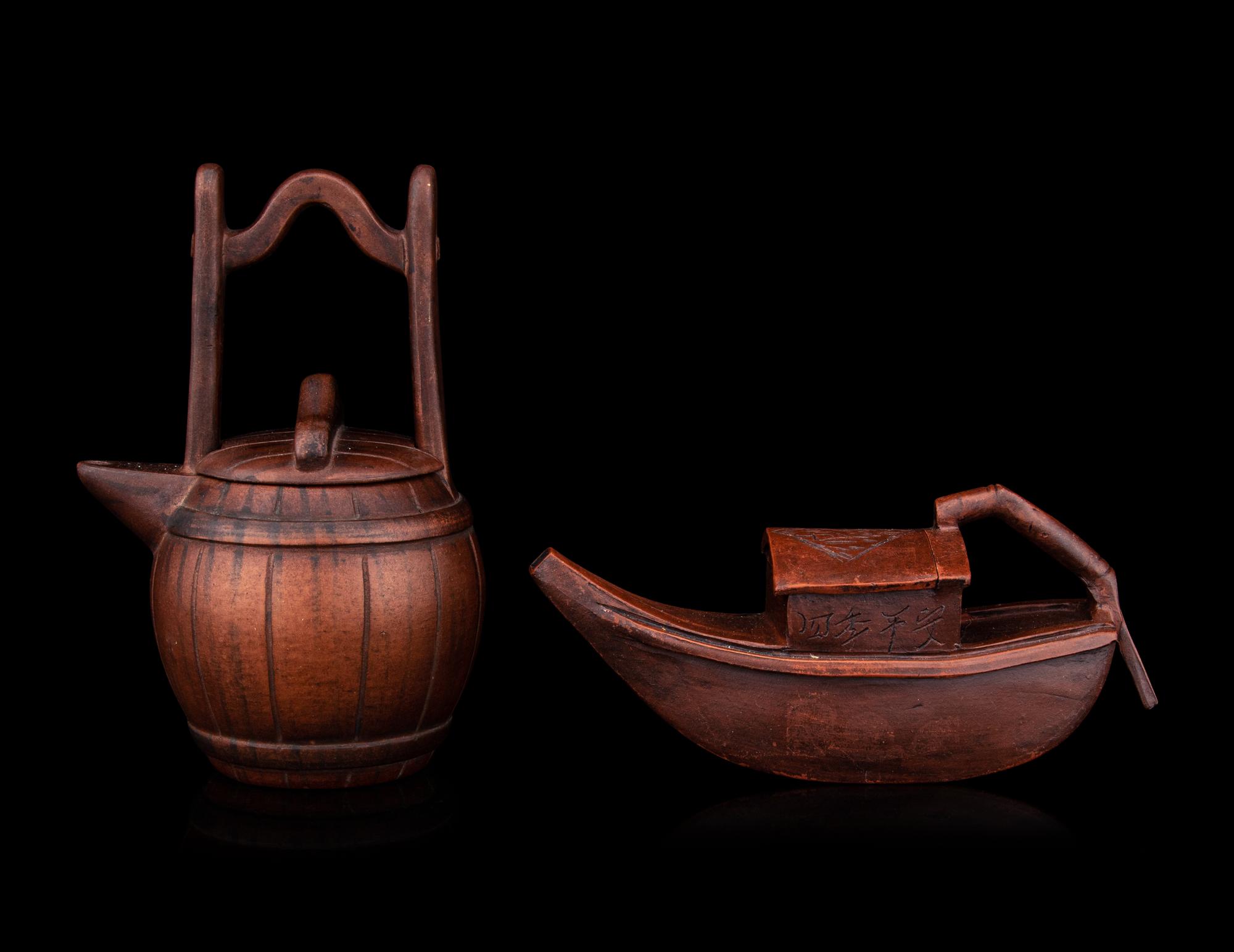 Two Chinese Yixing Pottery Teapots