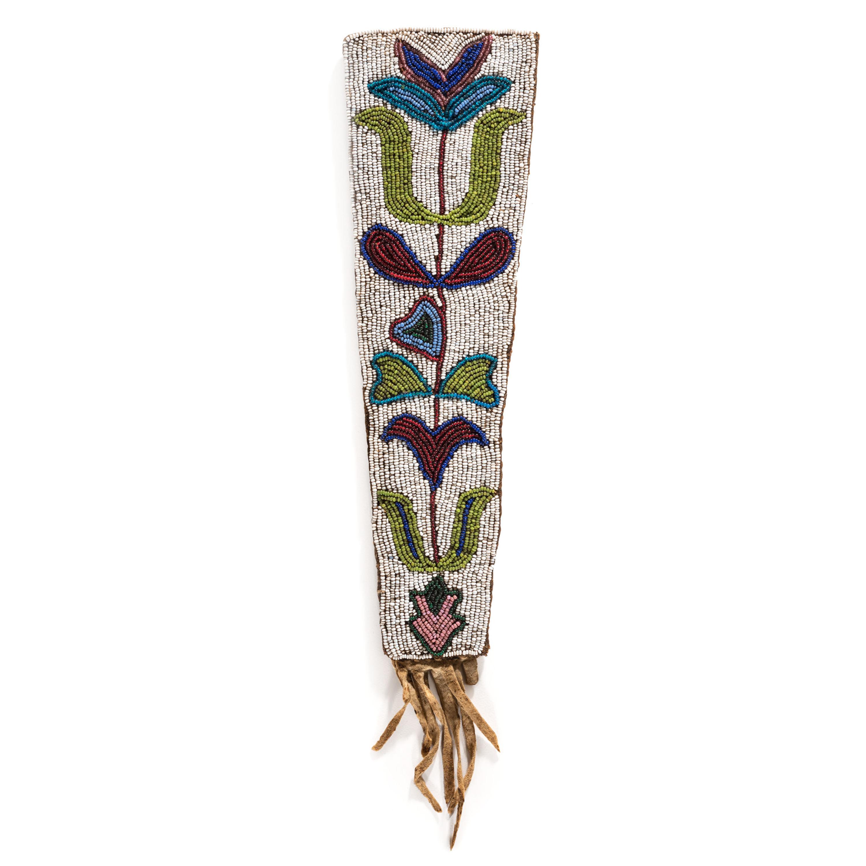 Otoe Beaded Hide Knife Sheath
