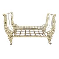 A Cast Iron Child's Bed 46.5" W x 23" D x 30.5" H, — Italy, 19th Century