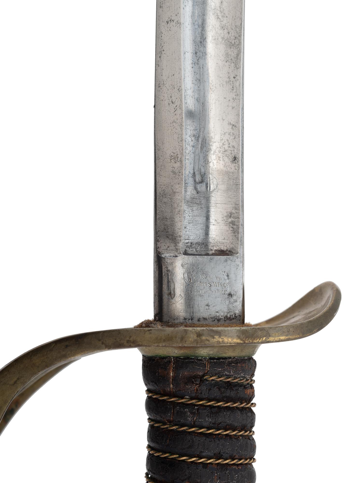 [CIVIL WAR]. US Model 1860 Light Cavalry saber. Manufactured by Ames, Chicopee, MA.