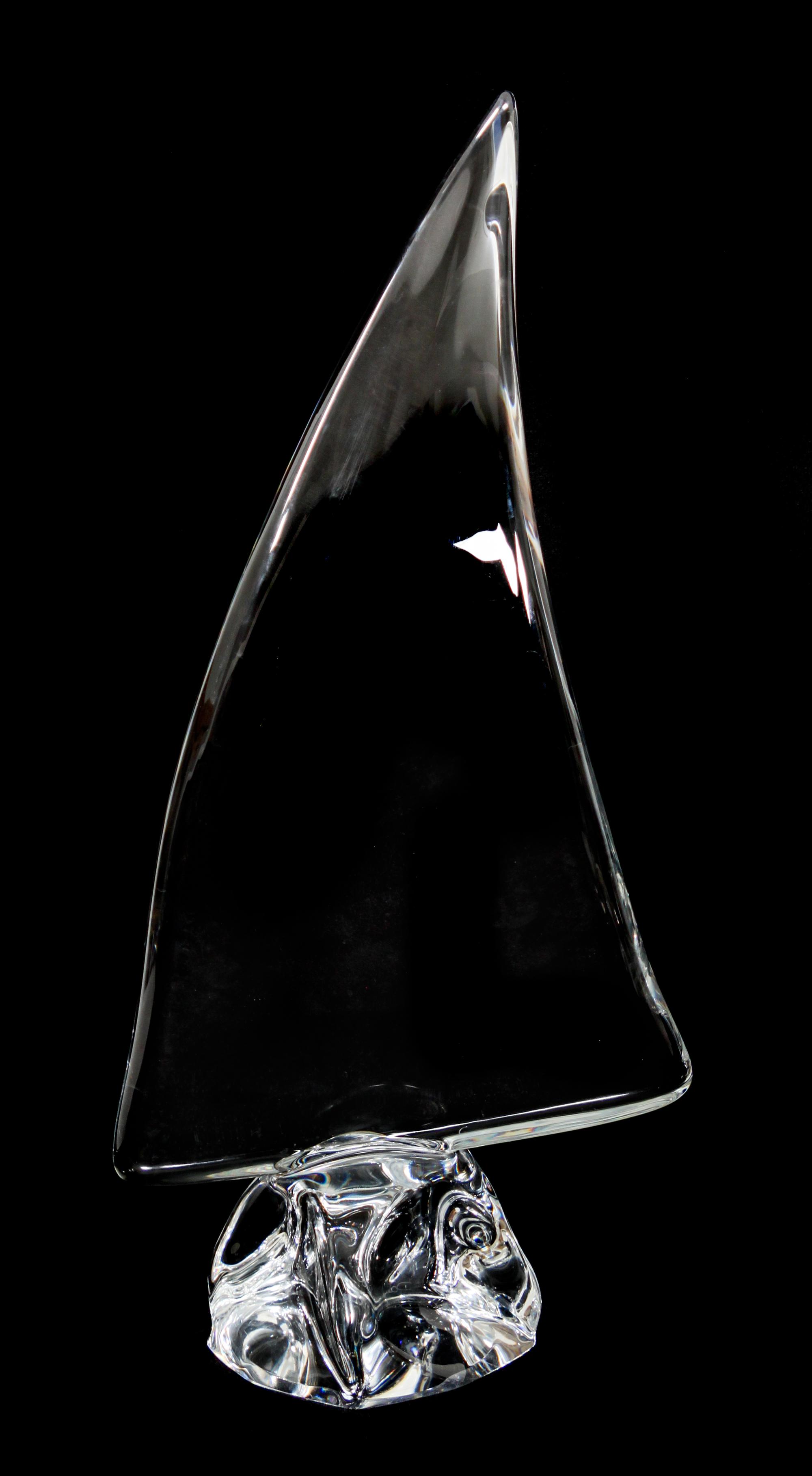 Daum Glass Sculpture Height 16 1/2 inches