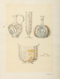 Thirteen Hand Colored Prints Pertaining to Ancient Glass